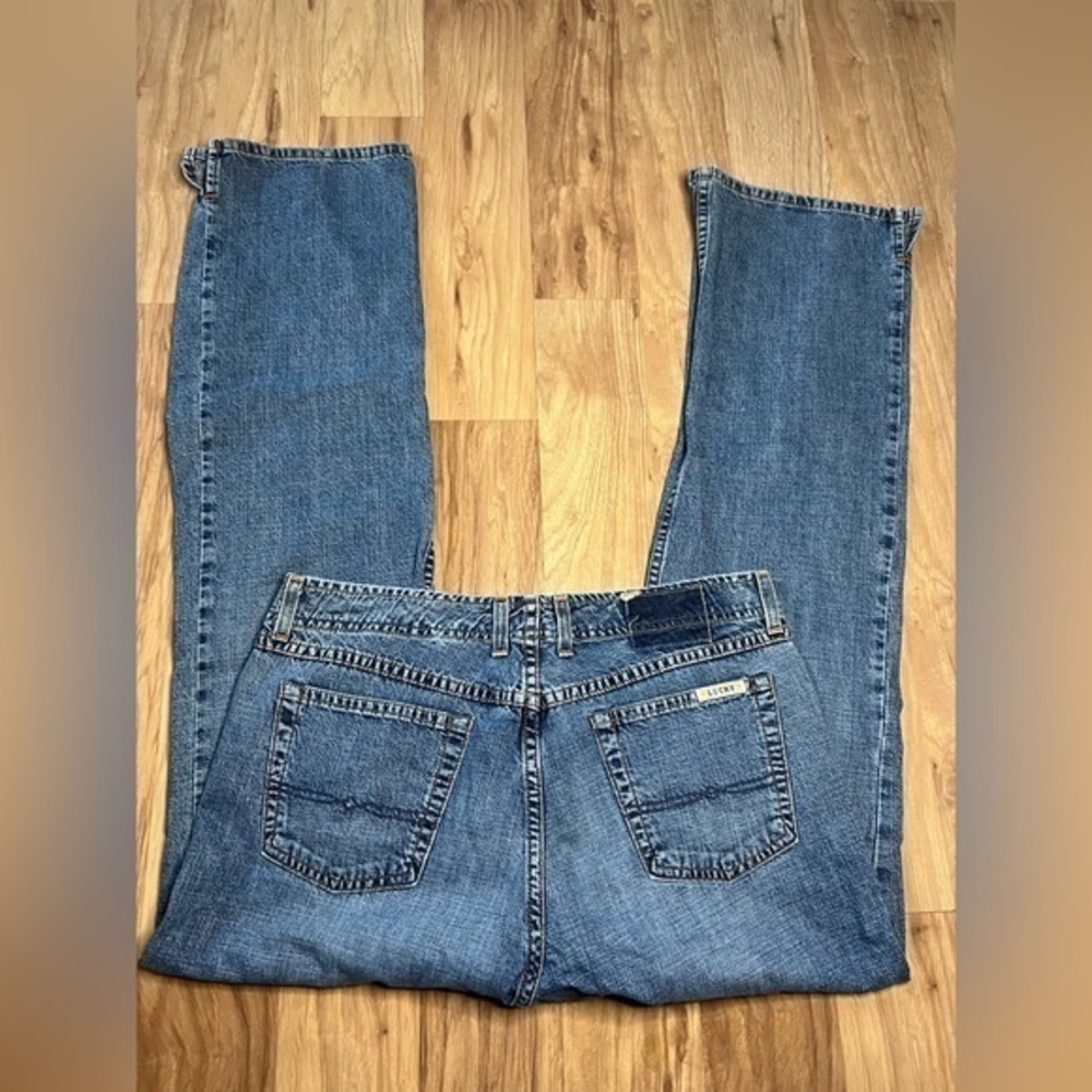 Vintage Lucky Brand Jeans Low Rise Flare Y2K Relaxed Made in USA Sz 10